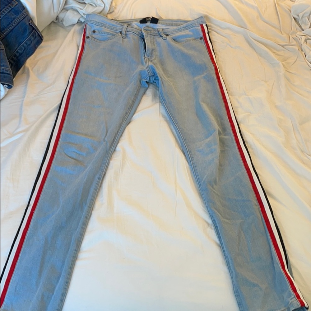 BGD Men’s Striped Skinny Jean